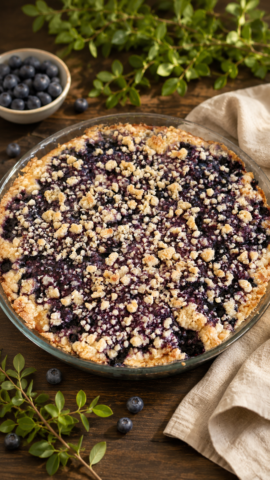 Blueberry crumble pie - a beloved treat that will take your breath away!